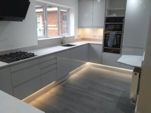 contemporary style kitchen installation by A Rogers Calne